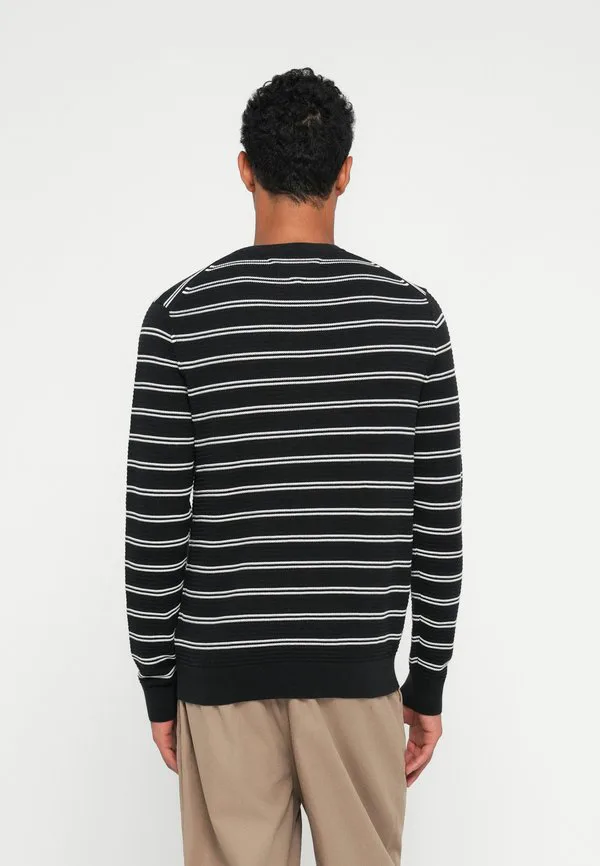 Джемпер с круглым вырезом, выполненный из фактурной трикотажной ткани. Tommy Hilfiger, Black/Ivory Petal — фото 3