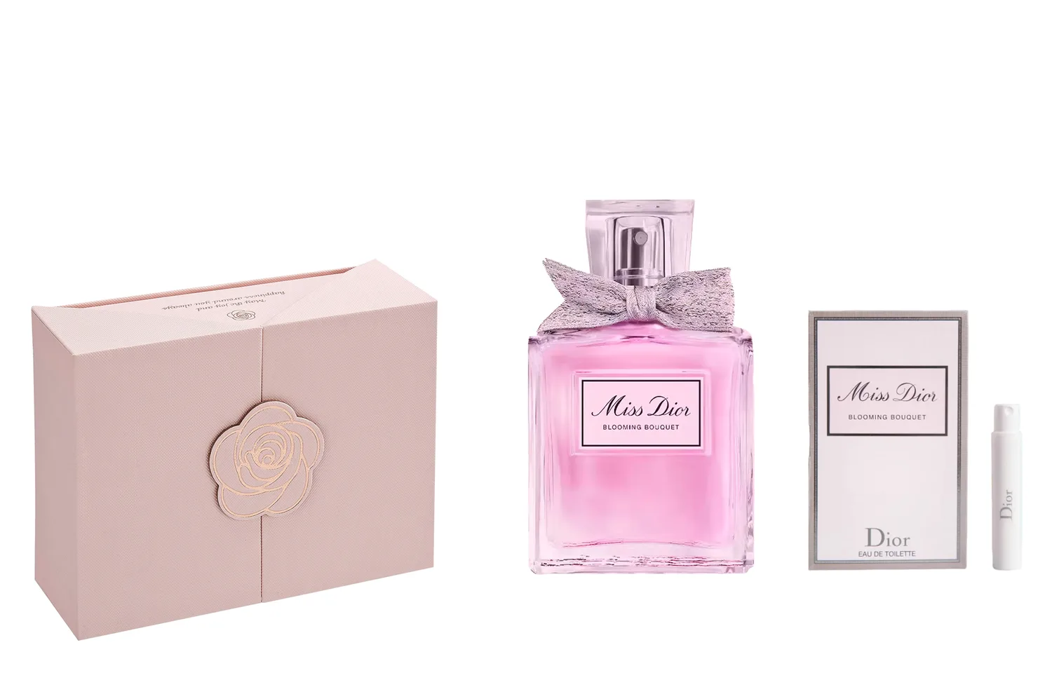DIOR Набор духов Floral Sweetheart Beloved, туалетная вода цветочная, Dior Floral Sweetheart Light Fragrance 30ml+Dior Floral Sweetheart Trial Size+Camellia Pink Box