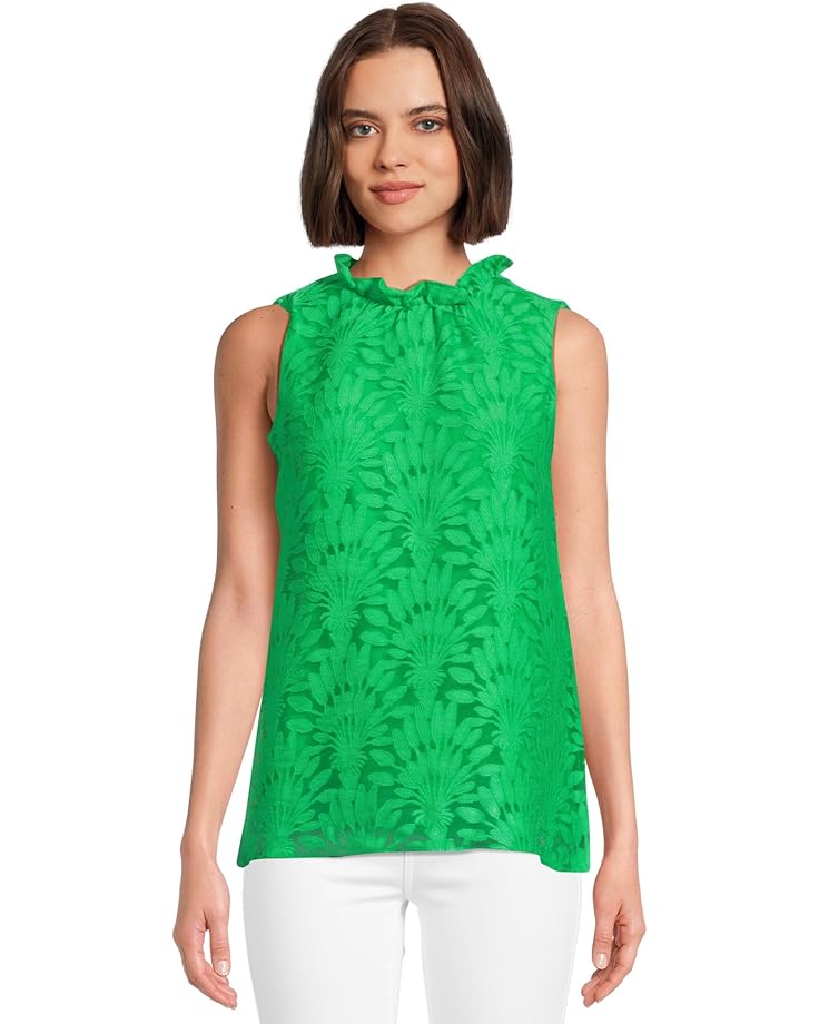 

Топ Lilly Pulitzer Tolya Top, цвет Fauna Green Stacked Palm Burnout