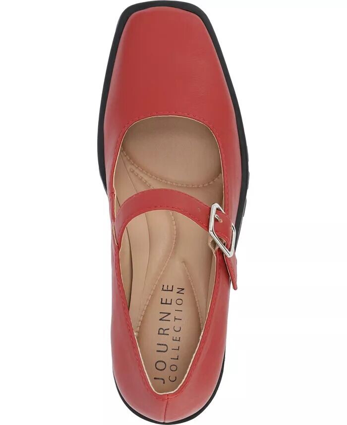 Женские туфли Mary Jane на подошве Gladys с выступами Journee Collection, красный — фото 4