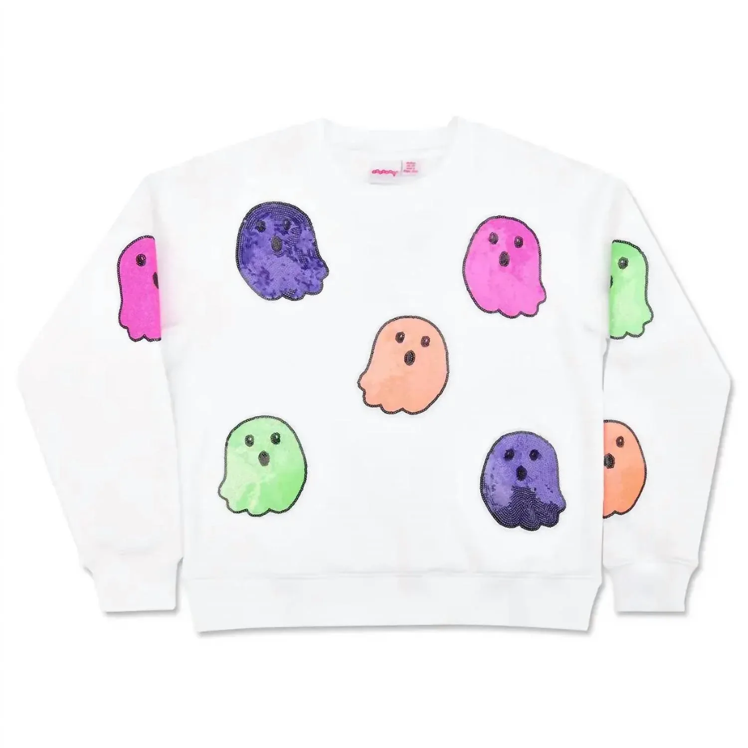 Детская толстовка Boo Crew с пайетками, белая Iscream