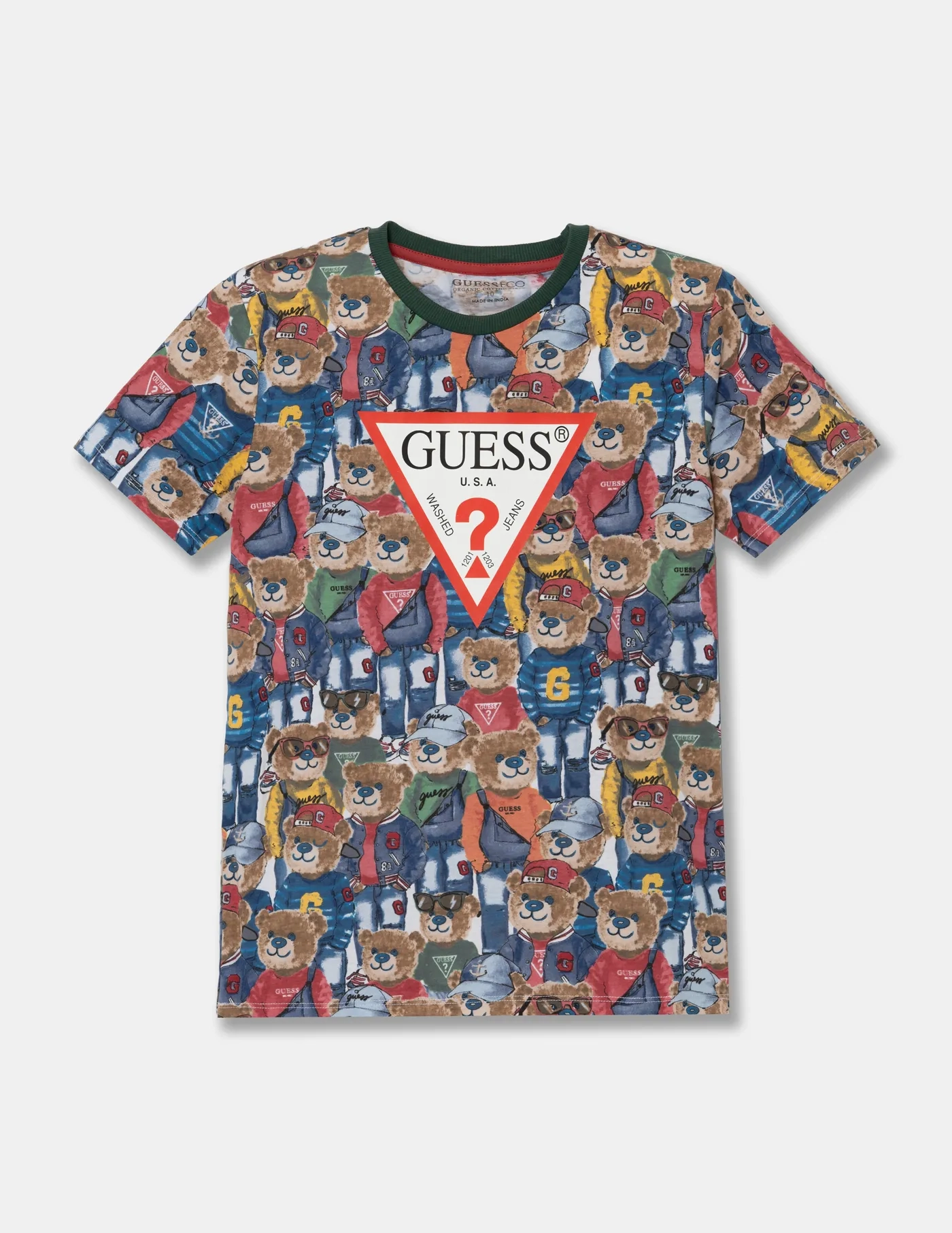 

Хлопковая футболка для детей Guess, зеленый