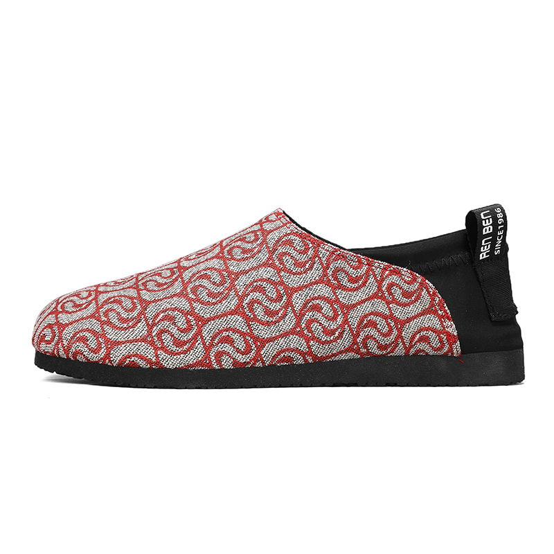 

RENBEN Скользоустойчивые легкие износостойкие мужские кэжуал лоу-топы красные, цвет Red