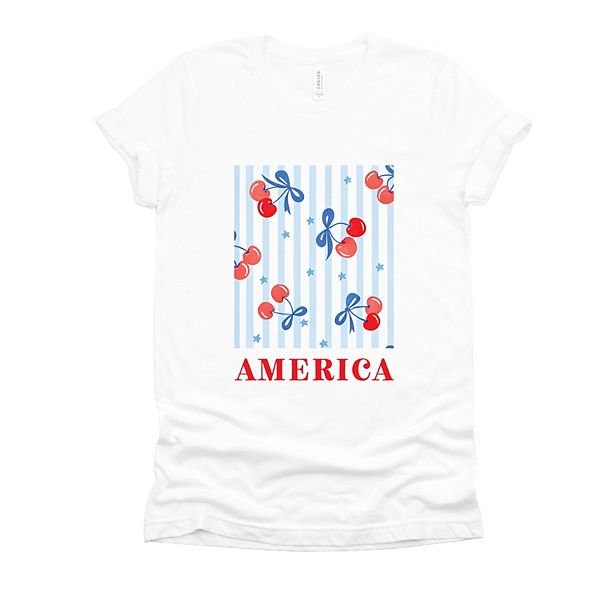 

Футболка с коротким рукавом America cherries stripe Simply Sage Market, White, Белый, Футболка с коротким рукавом America cherries stripe Simply Sage Market, White