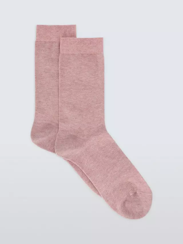 

Носки John Lewis Cotton Cashmere Blend Ankle, цвет rose