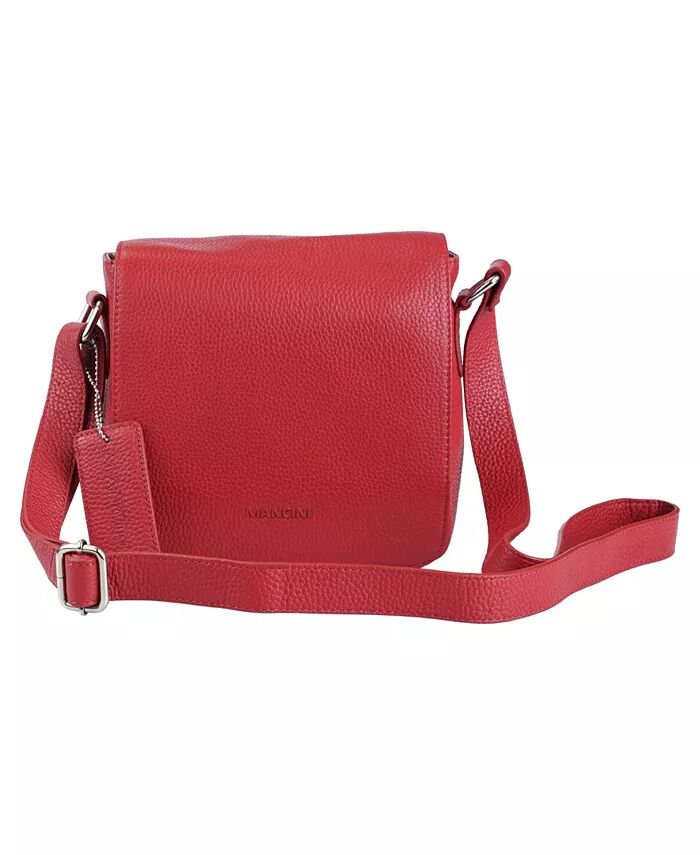 

Сумка через плечо из кожи Pebbled Collection Page Mancini, красный