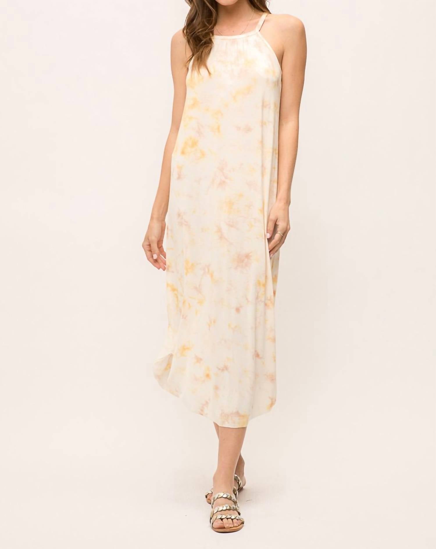 

Платье Hi-Low Tie Dye в цвете Orange Sherbet mystree