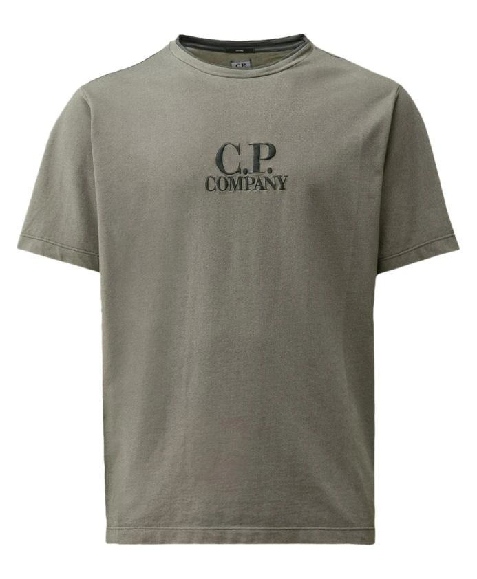 

Вышитая футболка для мужчин C.P. Company, зеленый