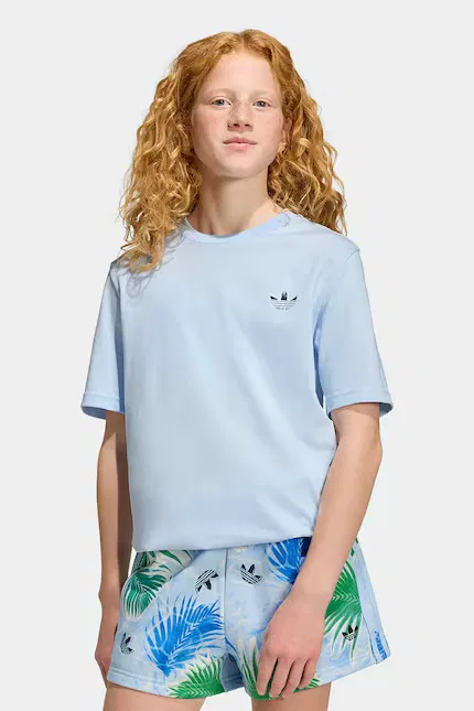Футболка детская Adidas Originals, синий — фото 4