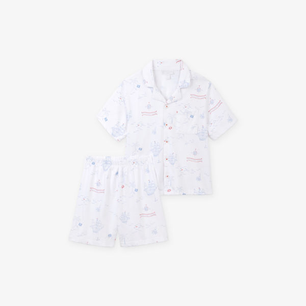 

Пижама The Little White Company Treasure island из хлопка для детей 7-12 лет, мультиколор