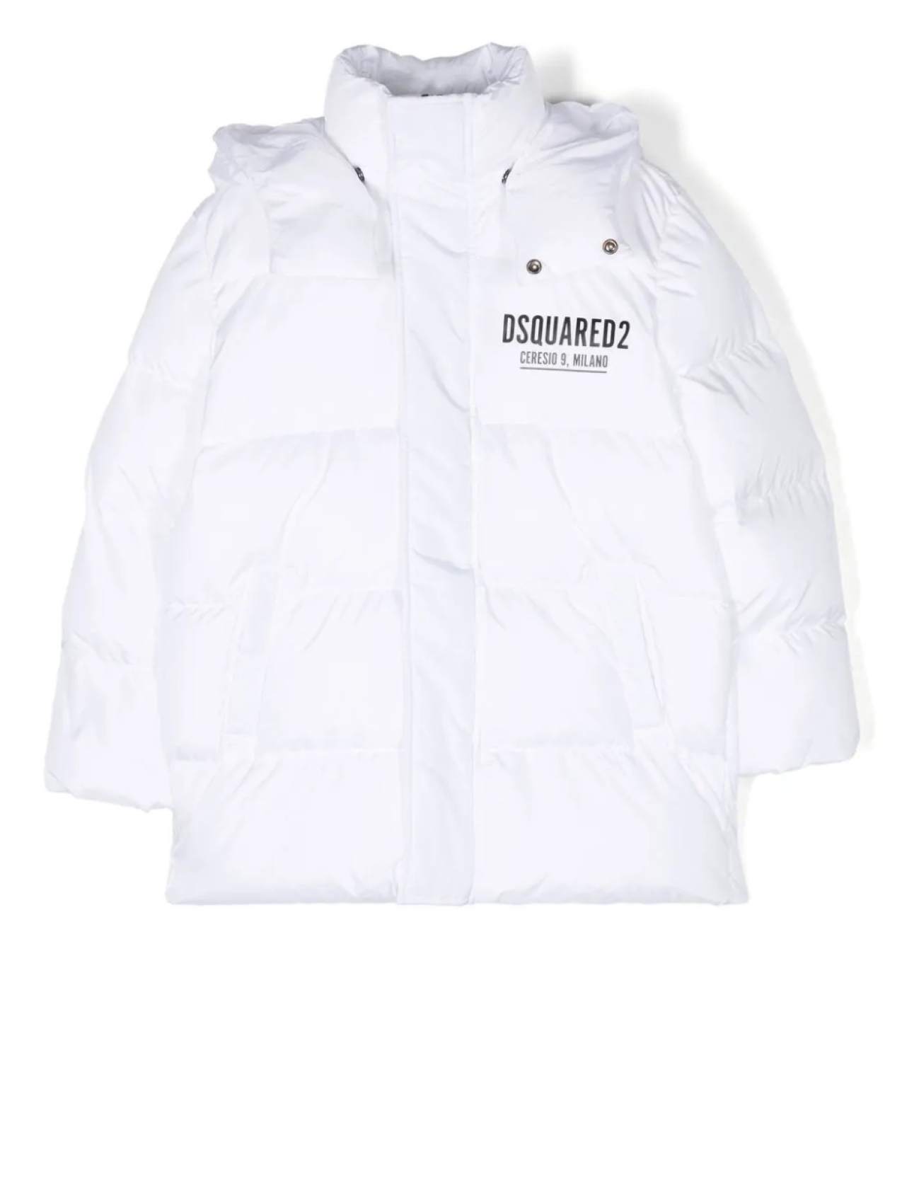

DSQUARED2 KIDS пуховик с логотипом, белый