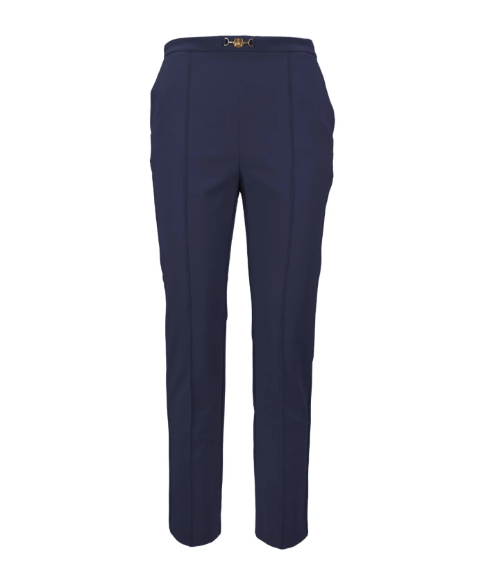 

Женские брюки с застежкой-молнией и крючком Elisabetta Franchi, синий