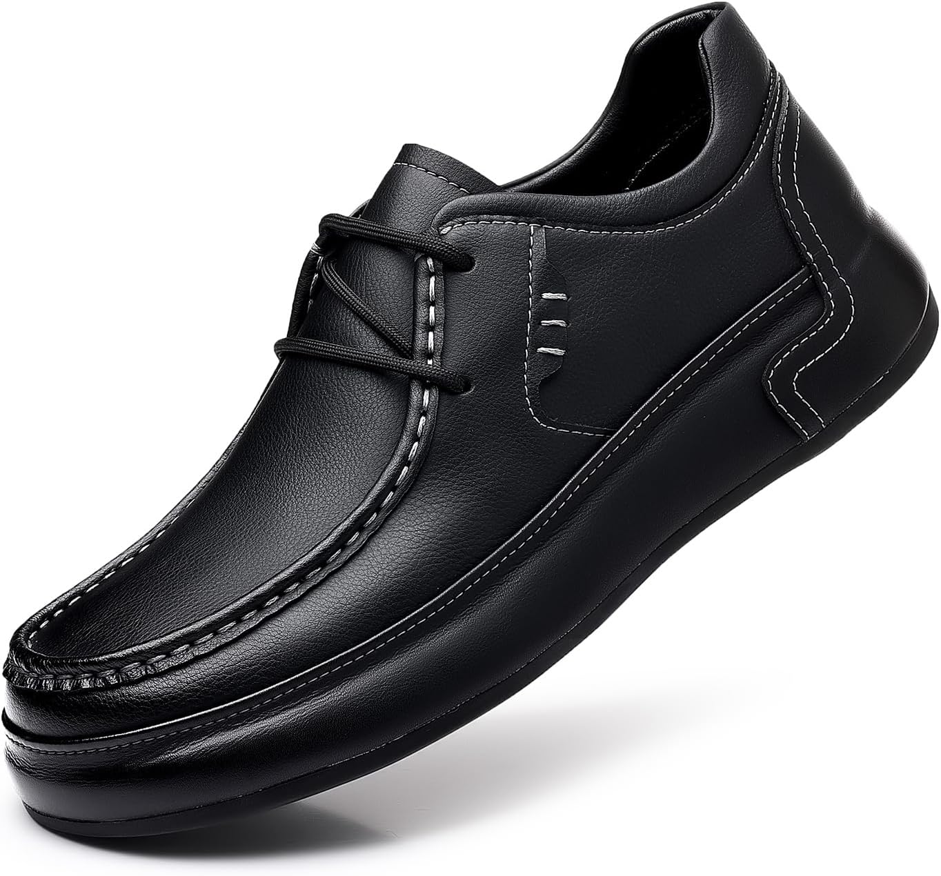 

Мужские повседневные кожаные туфли на платформе для улицы Tgrnfhkpyy, черный