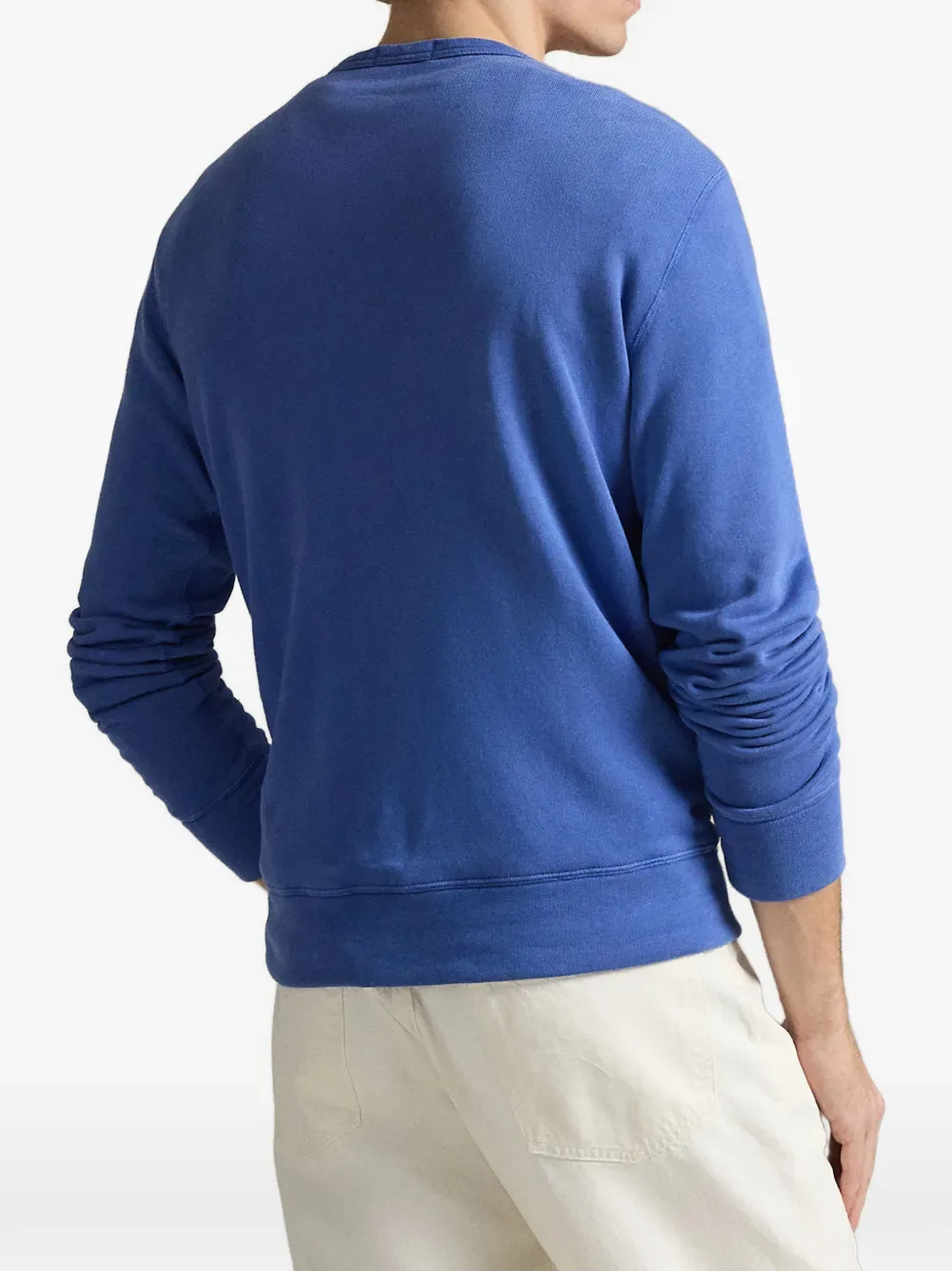 Толстовка из махрового трикотажа с вышитым логотипом Polo Ralph Lauren, синий — фото 3