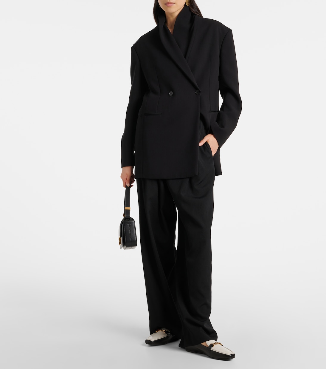 Кожаные мокасины Tod's, Nero+Bianco Calce — фото 2