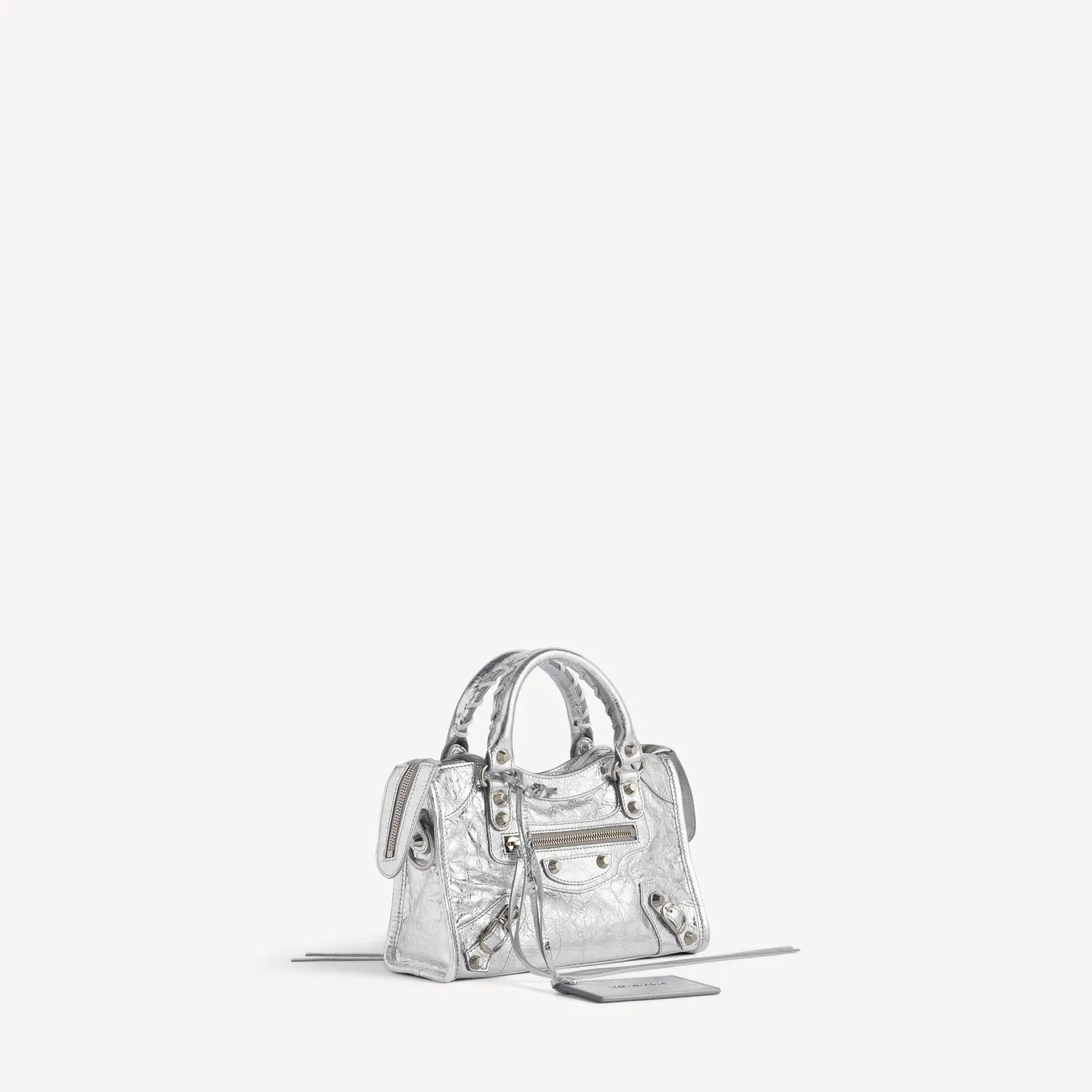 Женская сумка Le City Mini из серебра BALENCIAGA, серебряный — фото 2