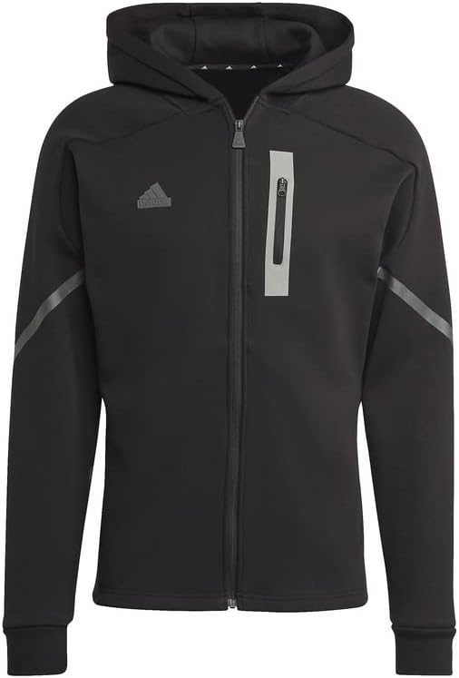 

Мужская толстовка Adidas TY722, худи, куртка на молнии, разработанная специально для игрового дня, черный