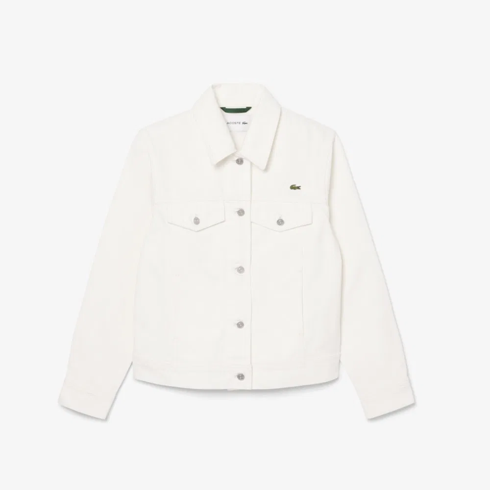 Куртка джинсовая Lacoste Tracker, женская, белая — фото 2