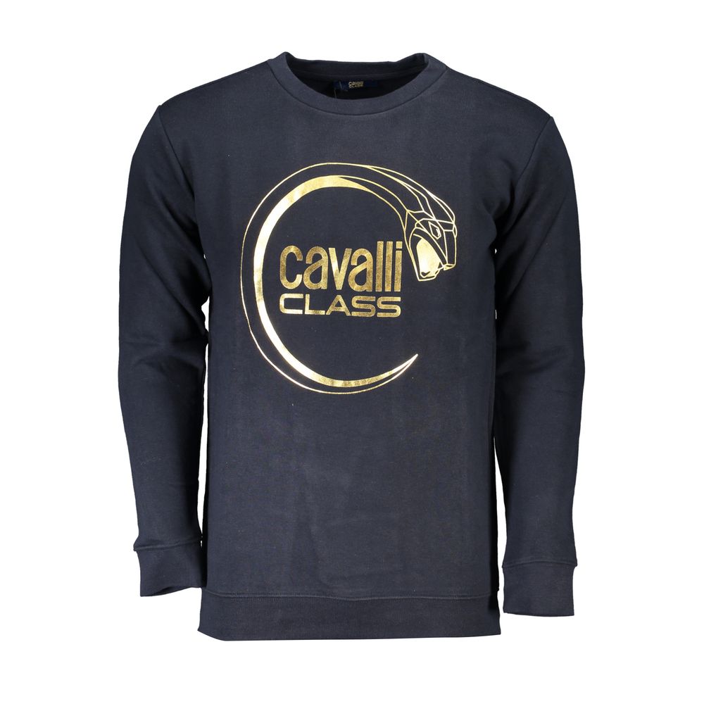 

Синий хлопковый свитер cavalli CLASS