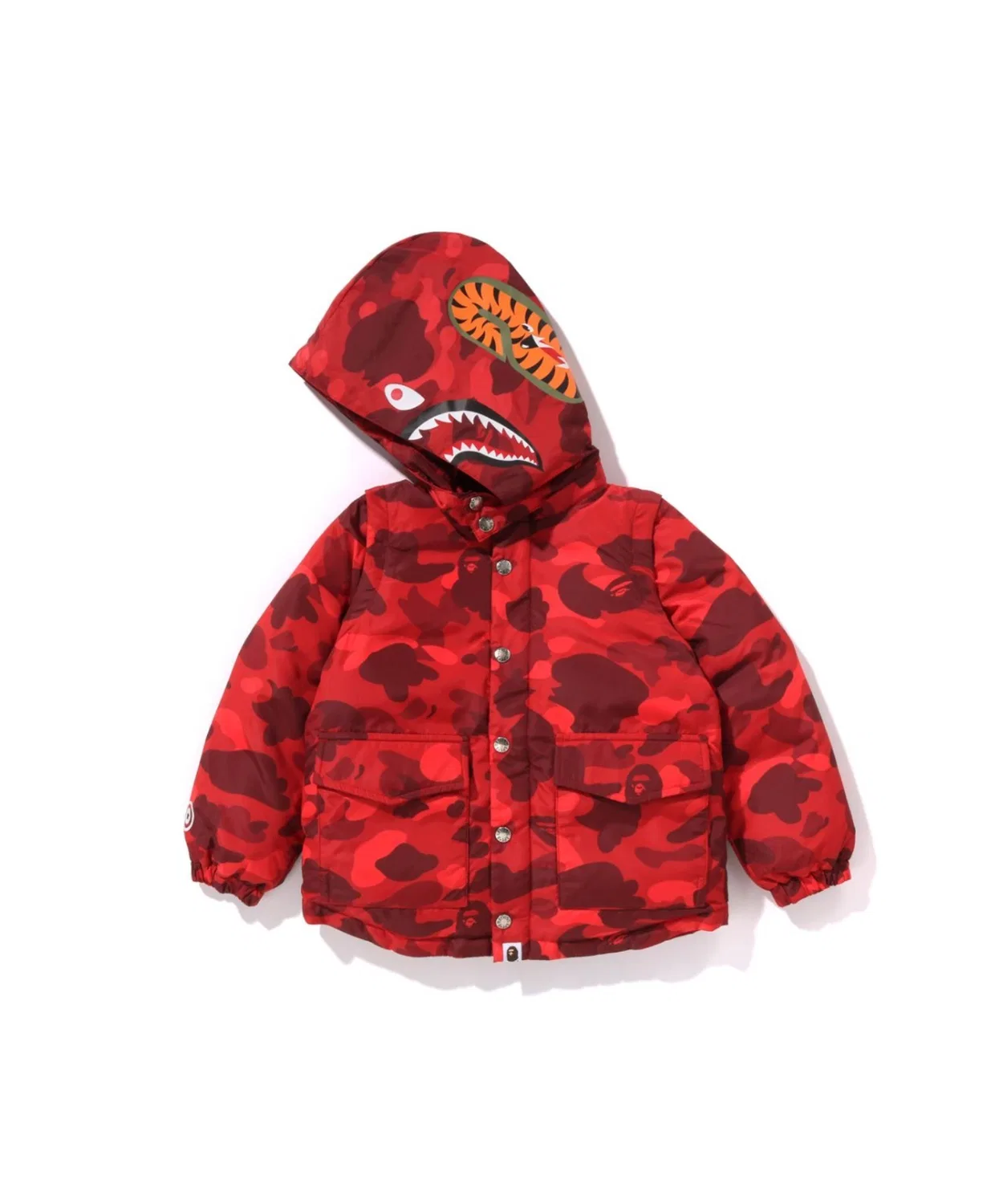 Пуховик с камуфляжем A Bathing Ape, 4-в-1, фиолетовый — фото 4