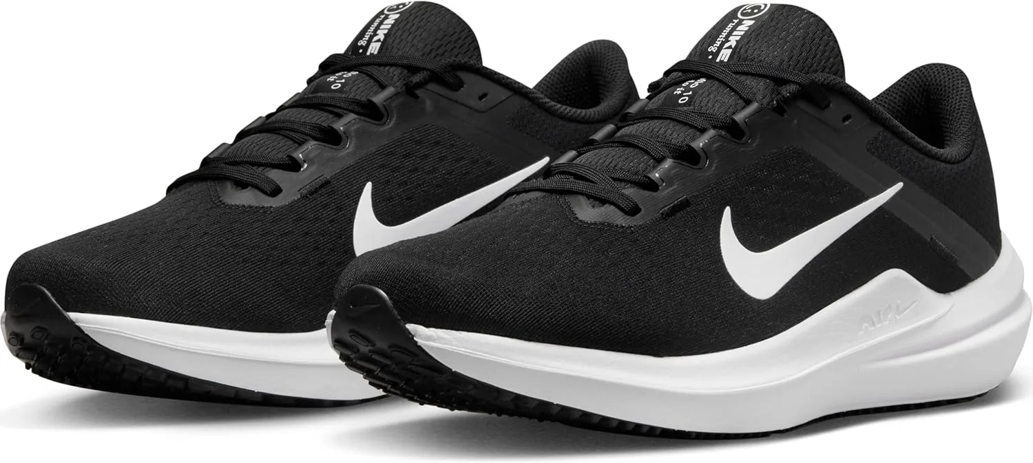 Мужские кроссовки для бега по шоссе Nike Winflo 10, черно-белый — фото 2