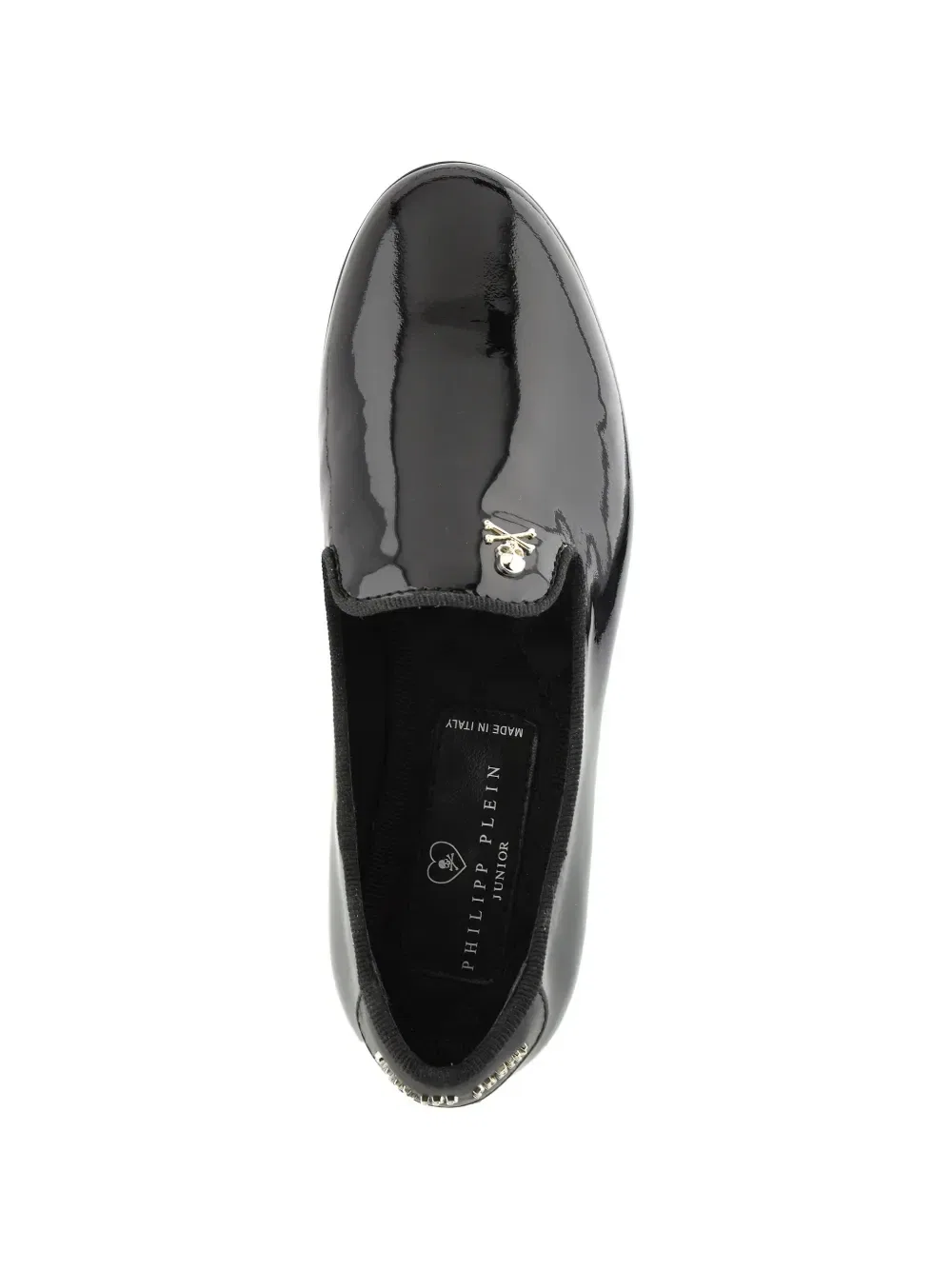 Лоферы Skull patent Philipp Plein Junior, черный — фото 3