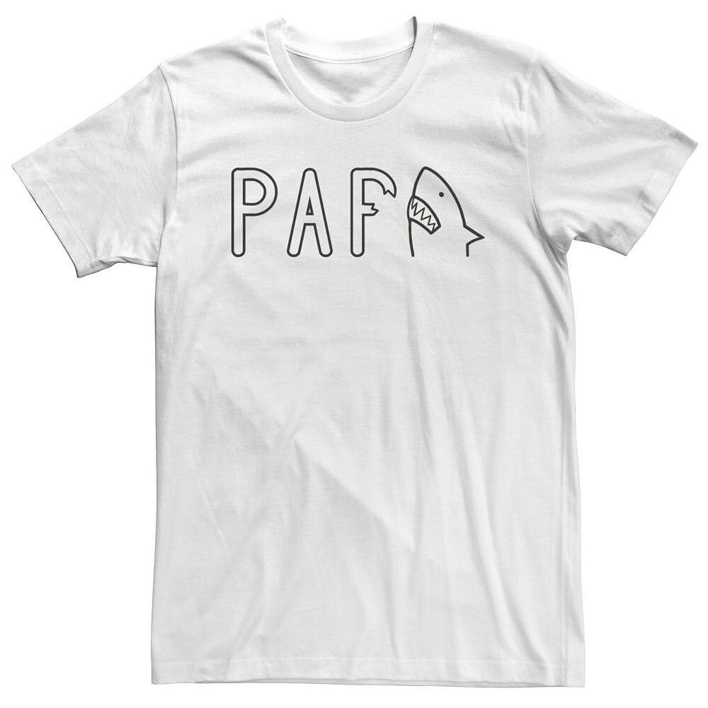 

Футболка Big & Tall Father's Day Papa Shark Bite Licensed Character, белый