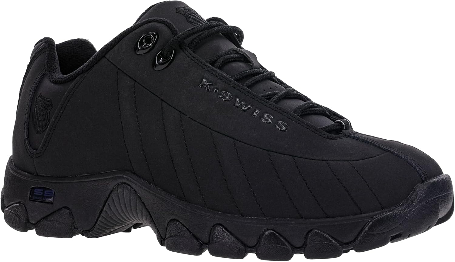 

Мужские кроссовки K-Swiss ST329 CMF, широкие теннисные кроссовки для мужчин, прогулочная обувь с кожаным верхом, черный