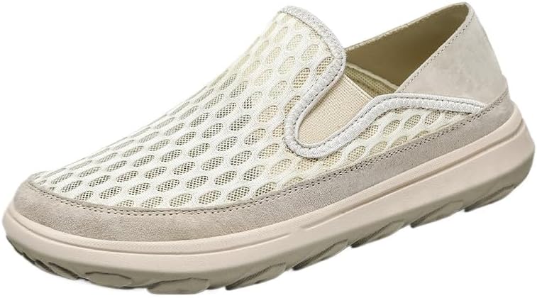 

Модные мужские сетчатые дышащие платформенные кроссовки с легкой и мягкой подошвой Hhhchpm, бежевый