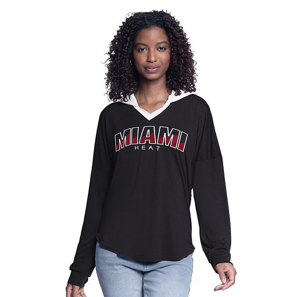 

Женский черный худи с длинным рукавом Miami Heat Bench Player G-Iii 4Her By Carl Banks