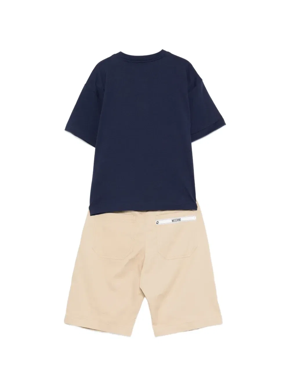 Комплект из футболки и шорт с принтом Moschino Kids, синий — фото 2