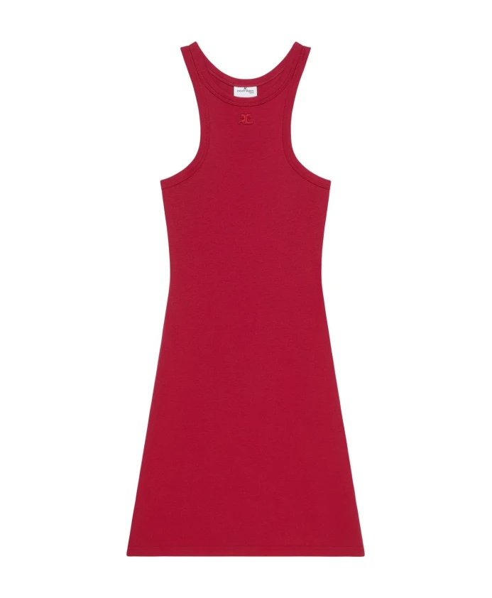 

Красное мини-платье с открытой спиной Courrã¨Ges, красный