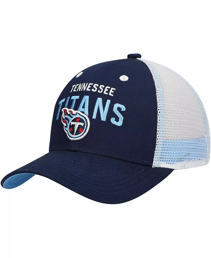 

Регулируемая кепка Trucker Lockup Core Lockup для больших мальчиков и девочек в военно-морском флоте Tennessee Titans Outerstuff