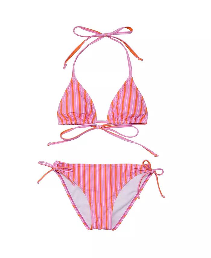

Бикини Big Girls Stripy Sunset Sustainable Triangle Snapper Rock, розовый