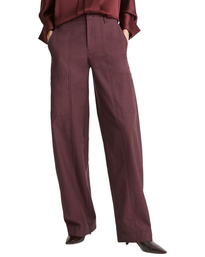 

Винс Мид Райз Шерстяные рабочие брюки Vince, красный