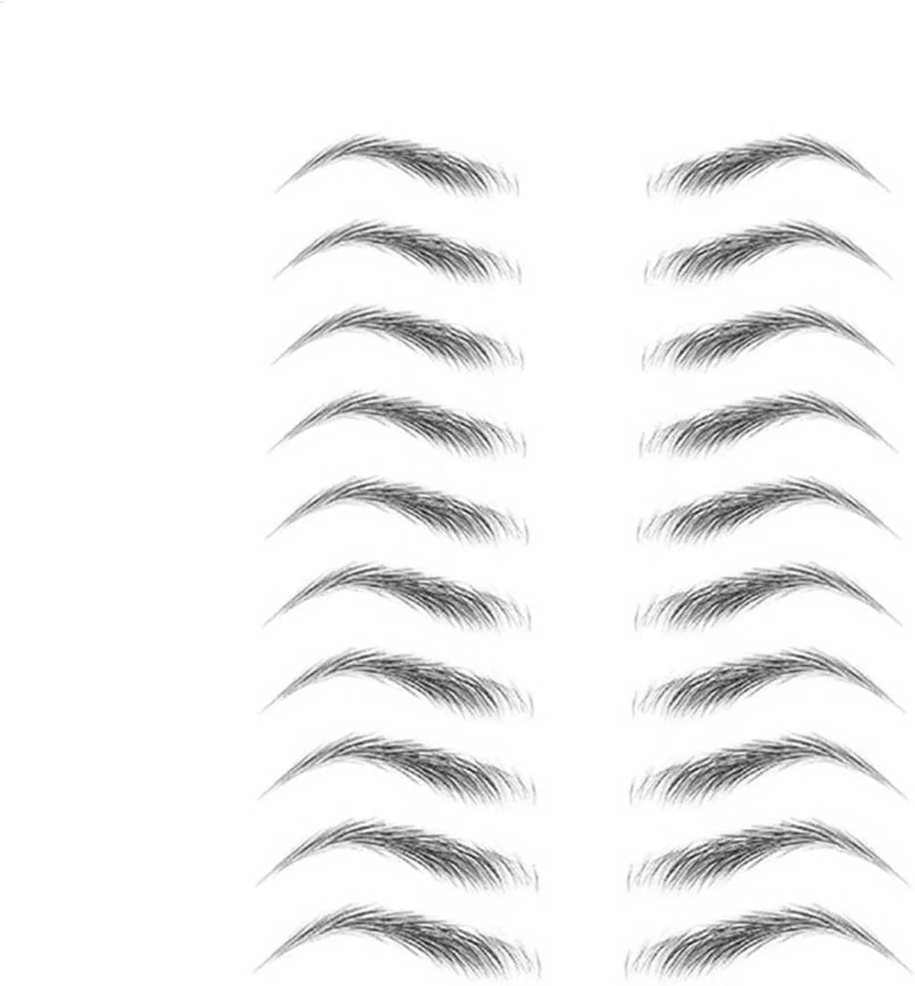 Наклейки для бровей Hair Like, Generic, 10 пар, ZE-001