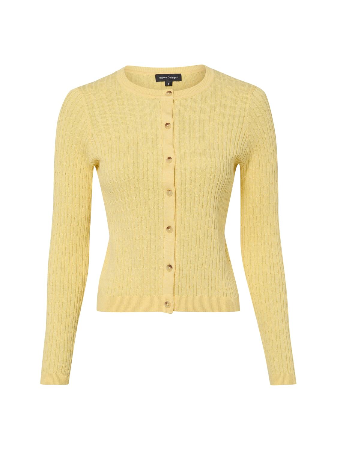 

Franco Callegari Вязаный кардиган желтого цвета