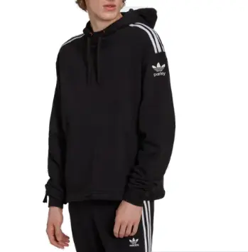 Толстовка adidas originals Parley Hoodie 'Black White', черный — фото 2