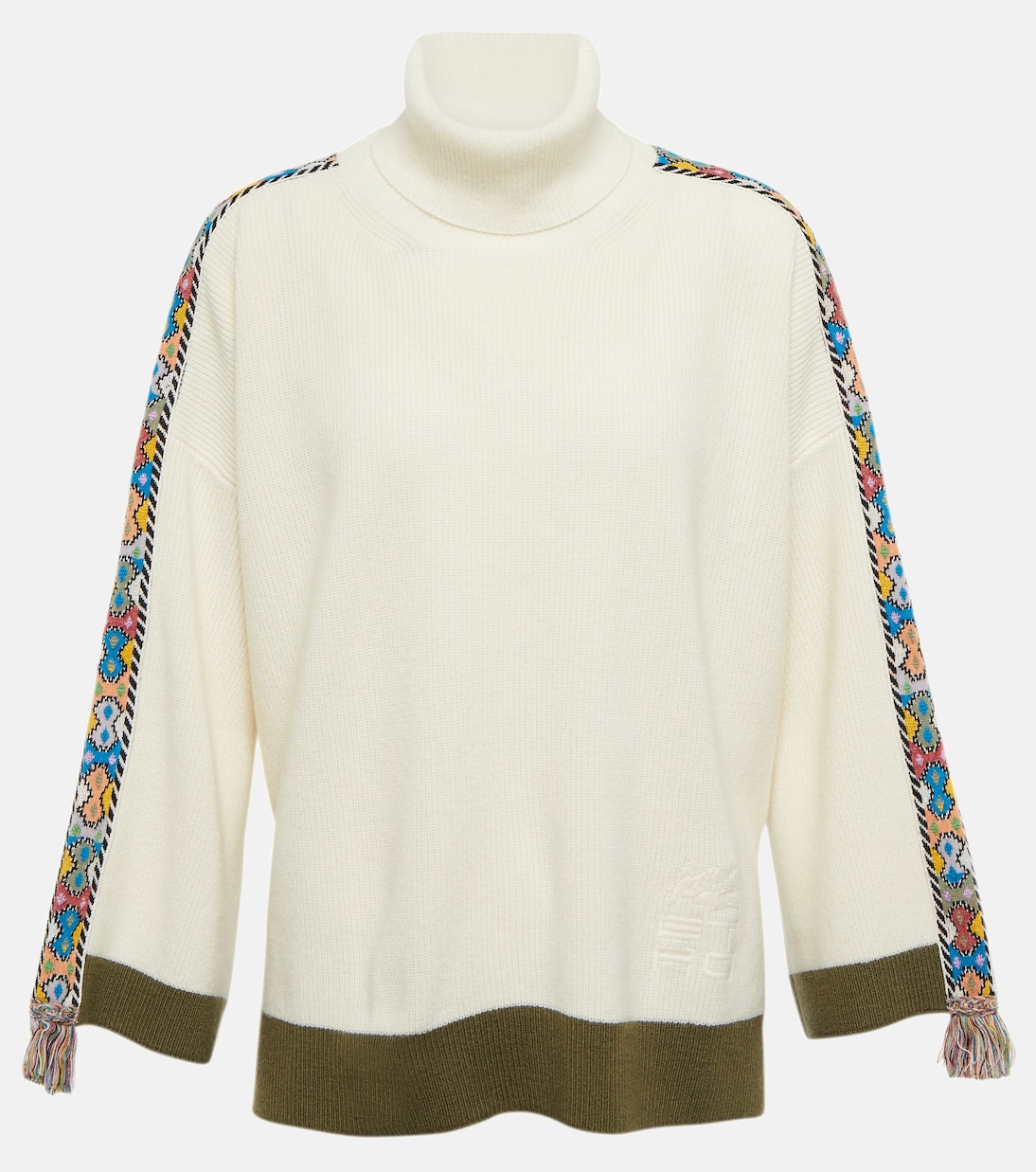 

Водолазка из шерстяной смеси в технике интарсия Etro, Bianco