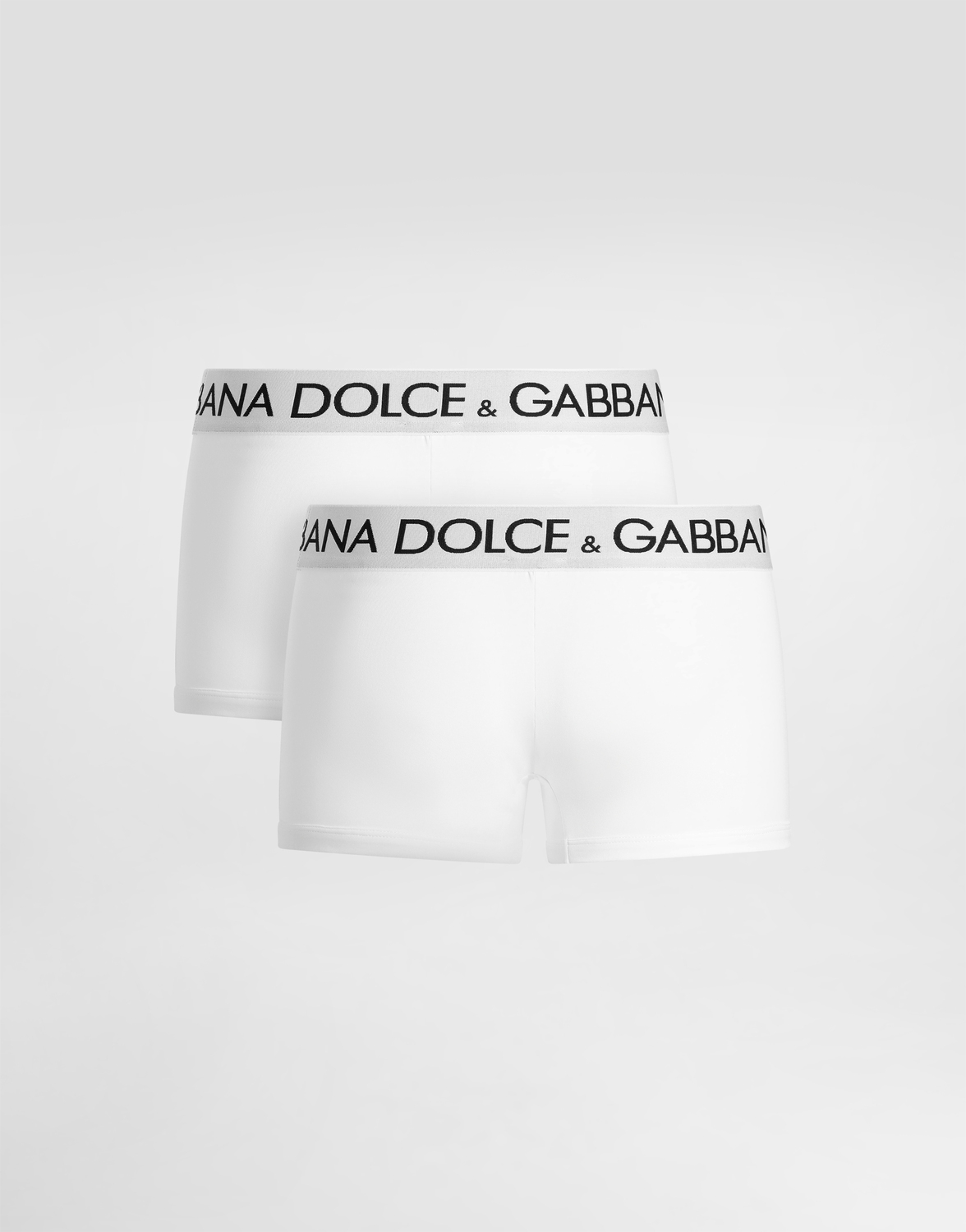 Двойной комплект боксеров из хлопкового джерси DOLCE & GABBANA, белый — фото 2