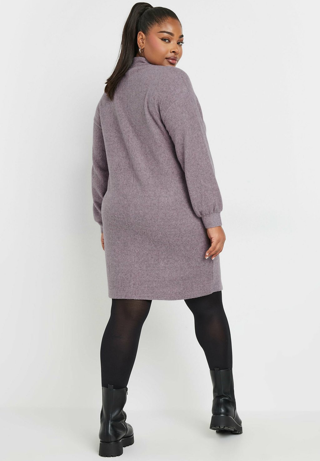 

Платье-джемпер ZIP NECK SOFT TOUCH Yours Clothing, фиолетовый
