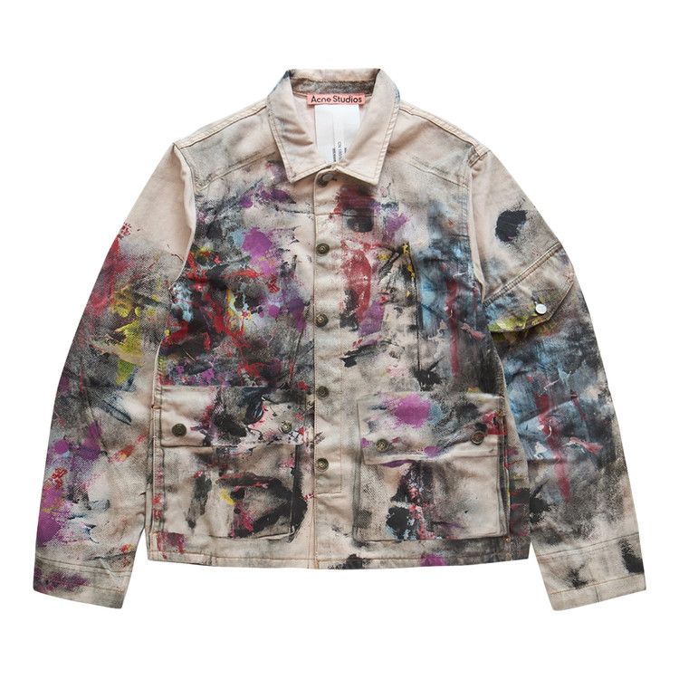 

Куртка Acne Studios Painter Trompe LOeil Denim Jacket, White/Multicolor