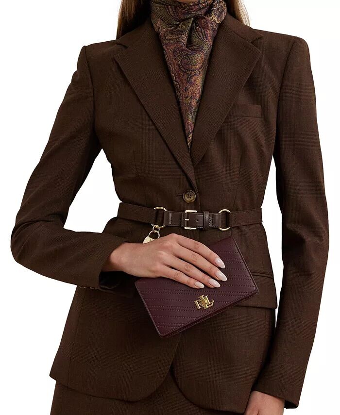

Кожаный кошелек Пино Нуар Lauren Ralph Lauren, зеленый