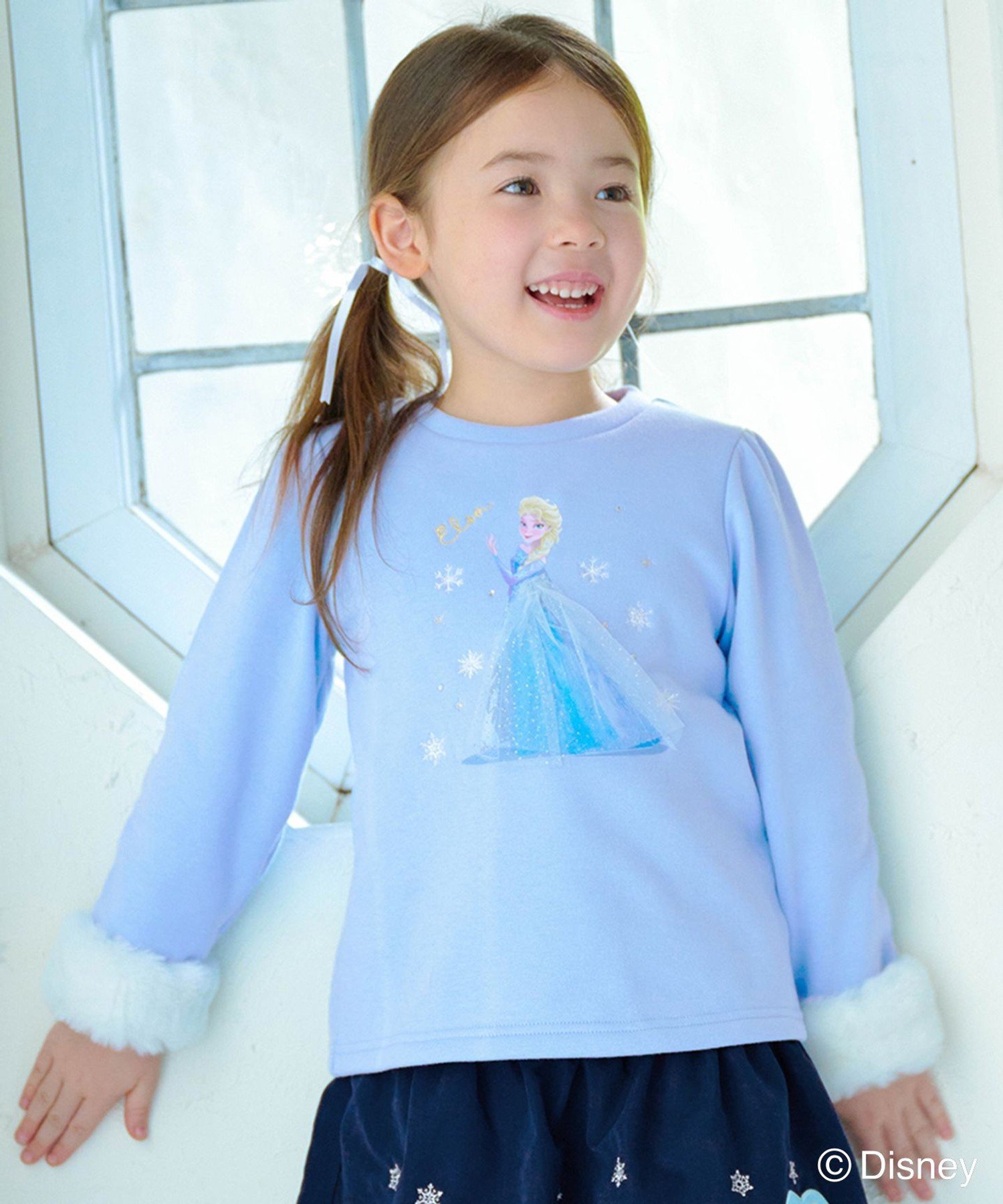 Толстовка с ворсистой подкладкой и принтом ANY KIDS, Saxe Blue (Elsa) [073]