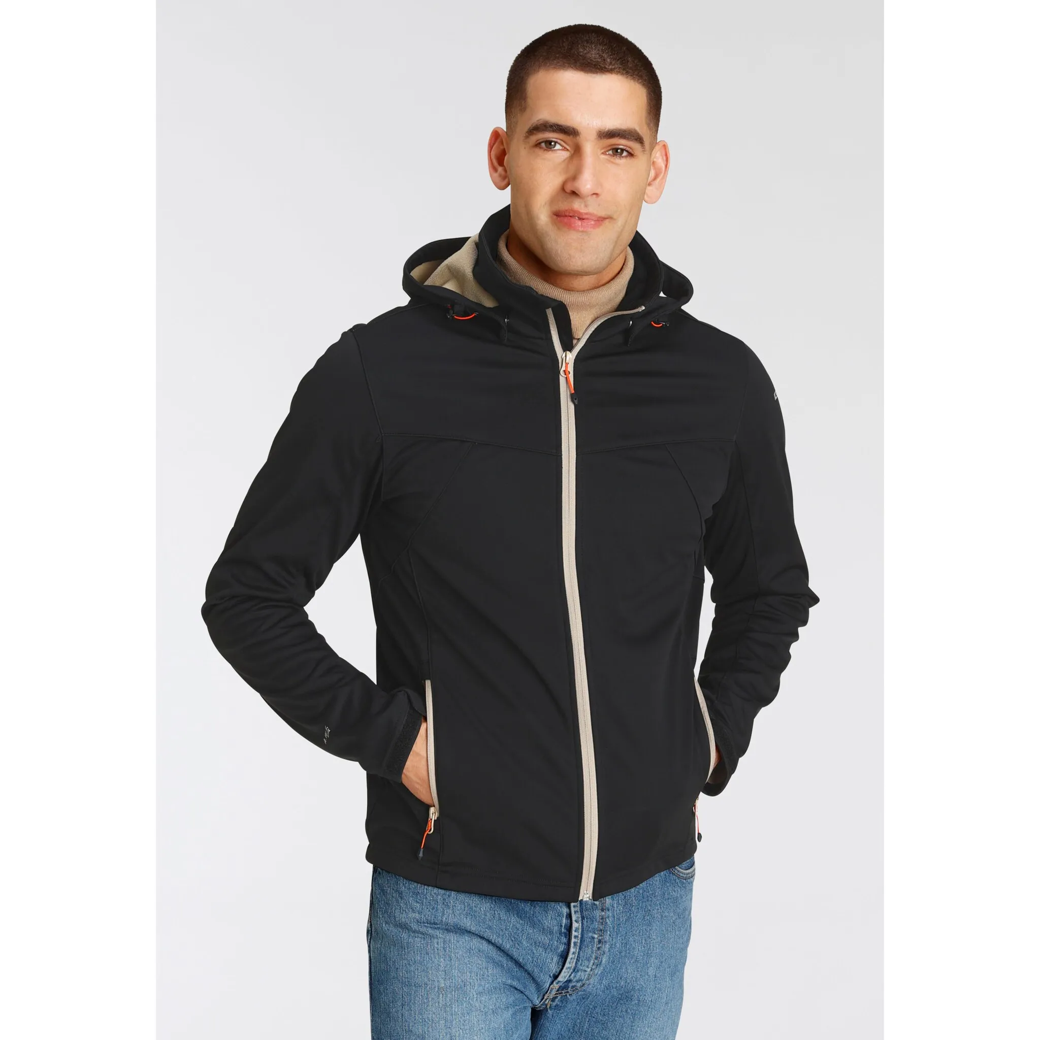 

Куртка из софтшелла Icepeak "H SOFTSHELL JACKE BIGGS", с капюшоном, черный