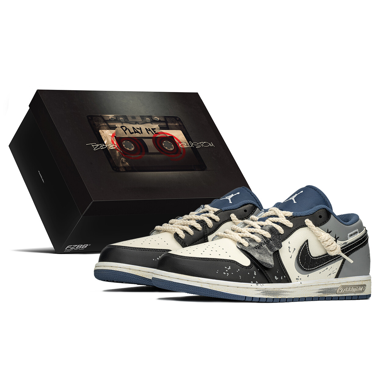 

Баскетбольные кроссовки Air 1 Vintage Men Low-Top Black/Grey Jordan