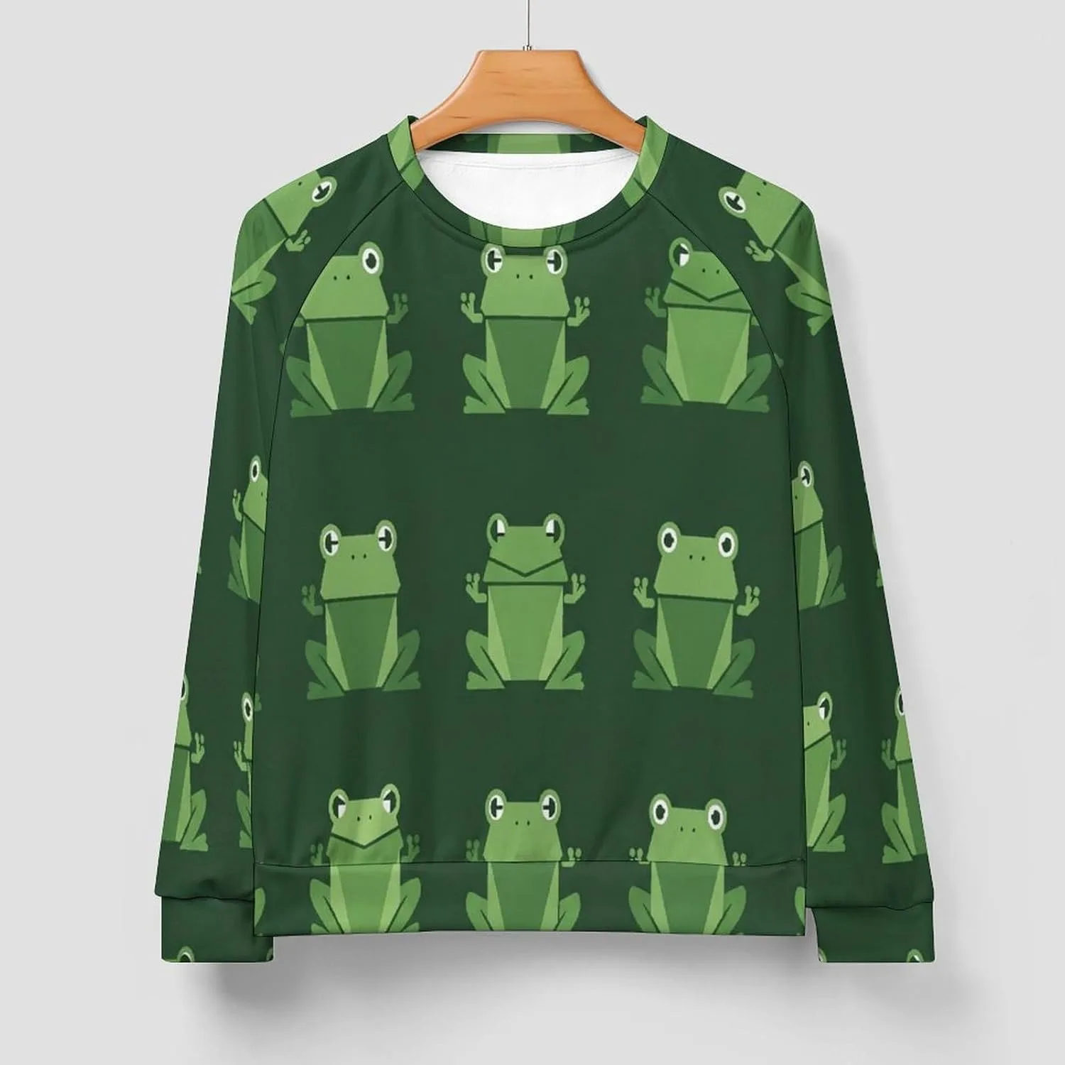 Толстовка с принтом Cartoon Crocodile, Crewneck Pullover для мужчин (Big & Tall) — фото 3