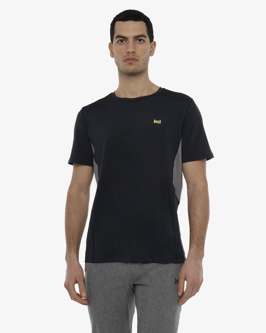 

JAKED Мужская темно-синяя синтетическая футболка для фитнеса