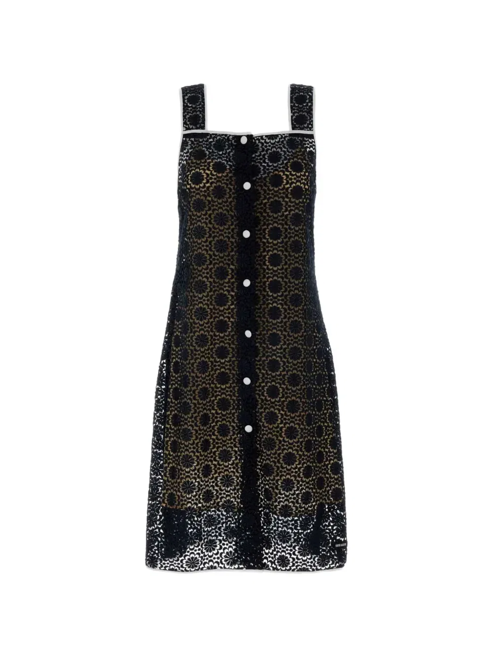 Мини платье в технике макраме MIU MIU, черный