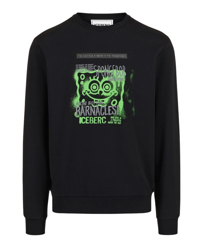 

Облегающая толстовка с круглым вырезом Iceberg, черный